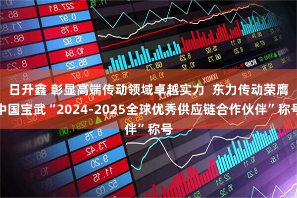 日升鑫 彰显高端传动领域卓越实力  东力传动荣膺中国宝武“2024-2025全球优秀供应链合作伙伴”称号